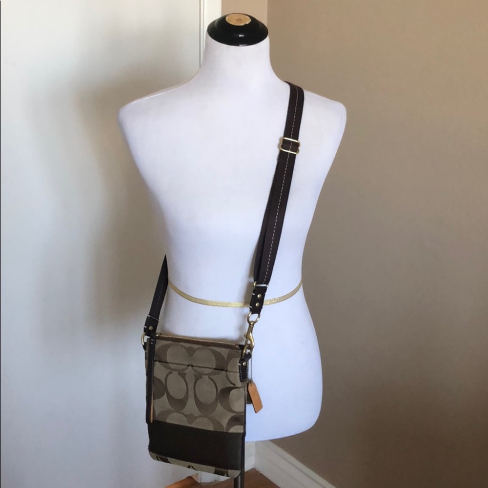 Coach Monogram Cross Body Bag